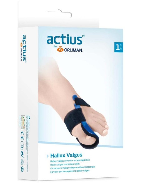Actius Hallux-Valgus Corrector Nocturno Termoplástico Acp902 Derecho Talla 2, 1 Unidad