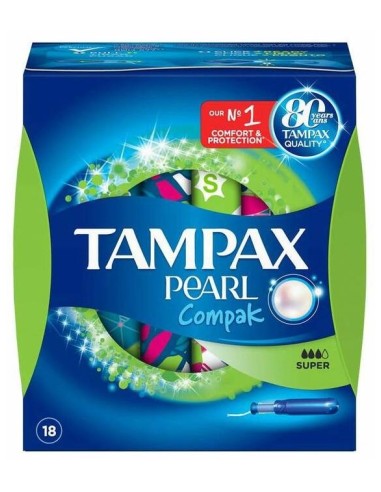 Tampax Compak Pearl Super, 18 Uds