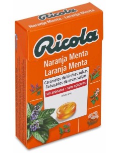 Ricola Naranja-Menta Caramelos Sin Azúcar 50G