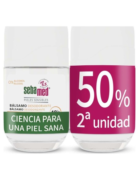 Sebamed Dúo Desodorante Roll-On Bálsamo, 2 Unidades 50 Ml