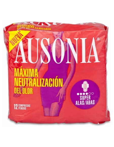Ausonia Airdry Super Con Alas, 12 Uds