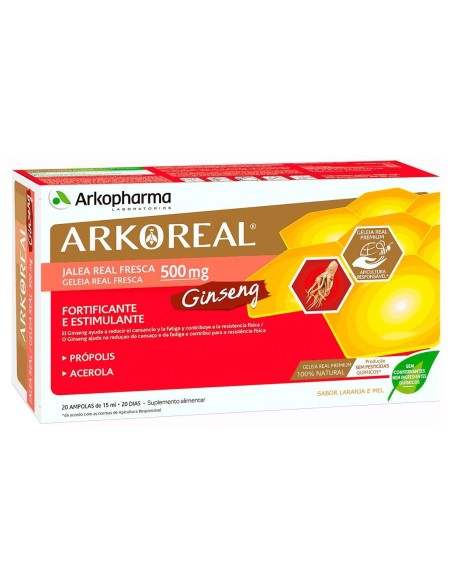 Arkopharma Arkoreal Jalea Real+Ginseng, 20 Ampollas