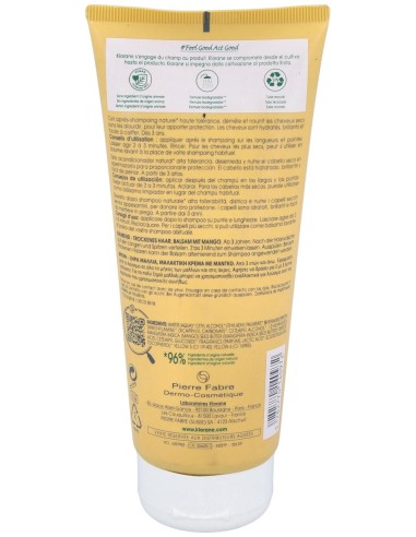 Klorane Bálsamo Para Después Del Champú A La Manteca De Mango, 200 Ml