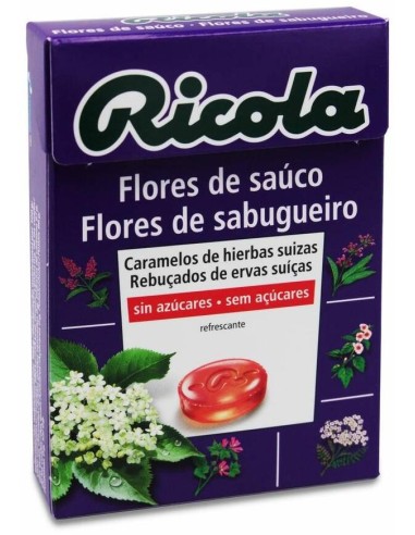 Ricola Caramelos Flores De Saúco Sin Azúcar, 50 G