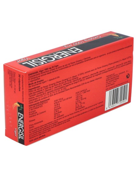 Energisil Vigor 1000Mg. 30Cap.