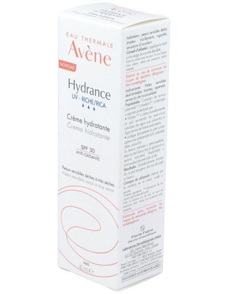 Avène Hydrance Optimale Uv Enriquecida Spf 20, 40 Ml