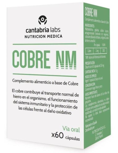 Cobre Nm 60Cap. - Nutricion Medica
