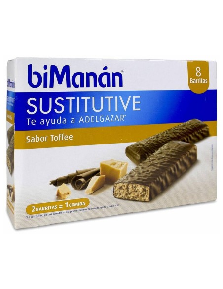Bimanán Beslim Barritas Sabor Toffee Caramelo, 10 Barritas
