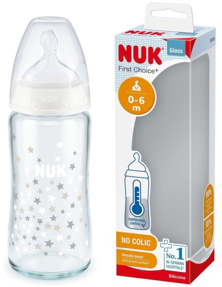 Nuk First Choice+ Temperature Control Biberón 0-6M 240Ml 1Ud
