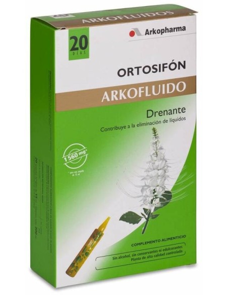 Arkopharma Arkofluido Ortosifón 15 Ml, 20 Ampollas