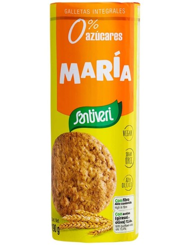 Santiveri Galletas María Integrales Sin Azúcar, 190 G