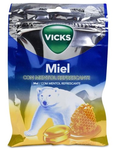 Vicks Praims Plus Caramelos Miel Refrescante, 72 G