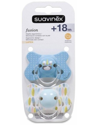 Suavinex® Fusión Chupete Anatómico Tetina Látex Para Más De 12 Meses 2Uds