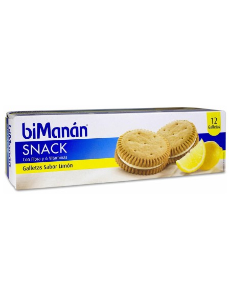 Bimanán Entre Horas Galletas Sabor Limón, 12 Uds