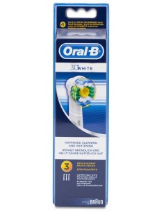 Oral-B 3D White Recambios Cepillo Eléctrico Recargable, 3 Uds