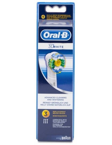Oral-B 3D White Recambios Cepillo Eléctrico Recargable, 3 Uds