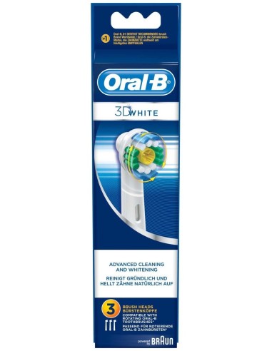 Oral-B 3D White Recambios Cepillo Eléctrico Recargable, 3 Uds