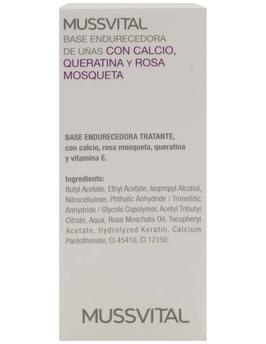 Mussvital Base Endurecedora De Uñas, 14 Ml