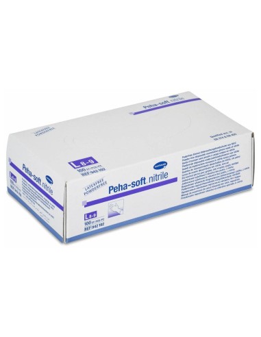Peha-Soft Guantes Desechables Nitrilo Fino Talla L 100Uds