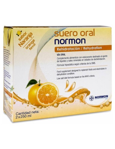 Suero Oral Normon Naranja Pack 2 Bricks X 250Ml