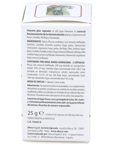Aboca Fisioven Plus, 50 Cápsulas
