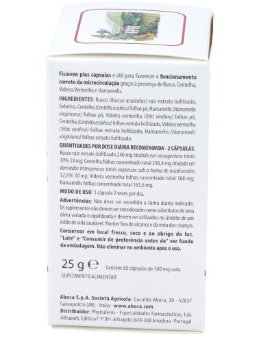 Aboca Fisioven Plus, 50 Cápsulas