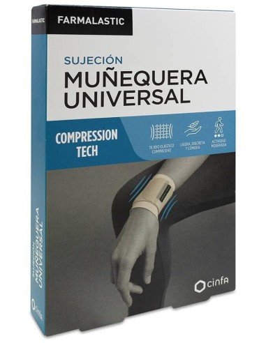 Farmalastic Innova Muñequera Velcro Beige Talla Pequeña/Mediana, 1 Ud