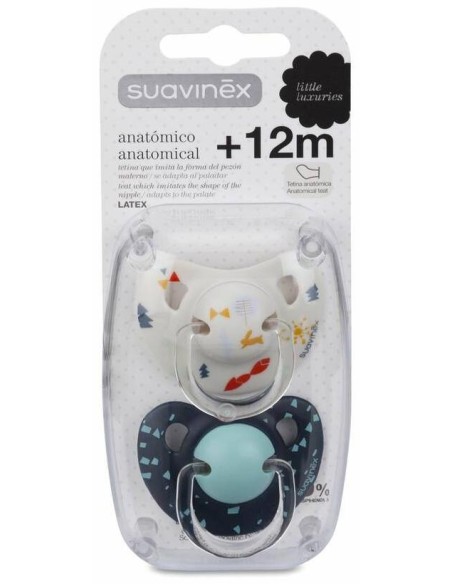 Suavinex® Chupete Anatómico Tetina Látex +12 Meses 2Uds