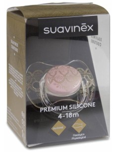 Suavinex Couture Chupete Fisiológico De Silicona 4-18 Meses, 1 Ud