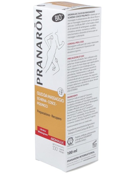 Pranarom Aceite De Masaje Aromalgic Espalda-Muslos-Gemelos, 100 Ml