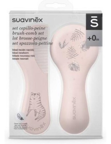 Suavinex Set Cepillo-Peine Rosa, 1 Ud
