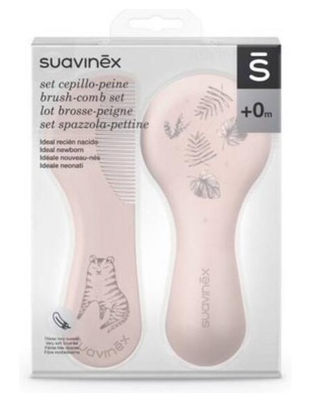 Suavinex Set Cepillo-Peine Rosa, 1 Ud