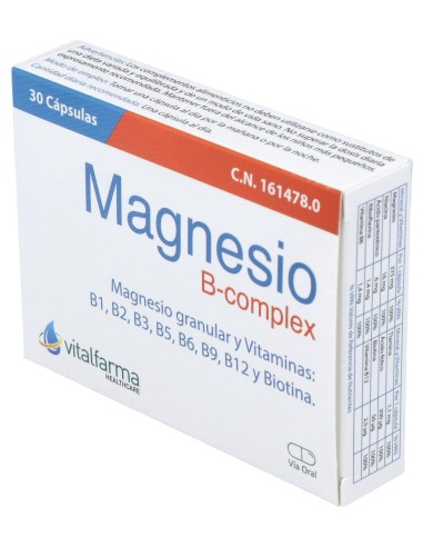 Vitalfarma Magnesio B-Complex, 30 Cápsulas