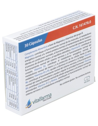 Vitalfarma Magnesio B-Complex, 30 Cápsulas