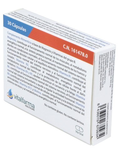 Vitalfarma Magnesio B-Complex, 30 Cápsulas