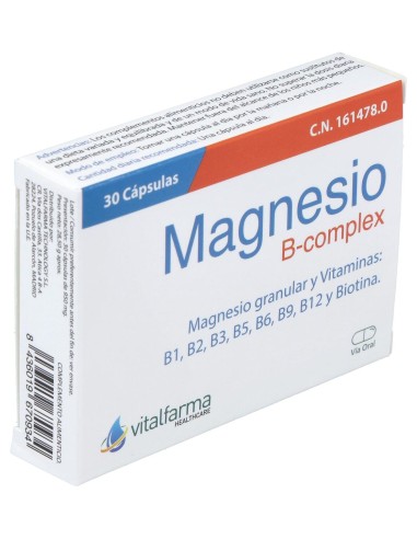 Vitalfarma Magnesio B-Complex, 30 Cápsulas