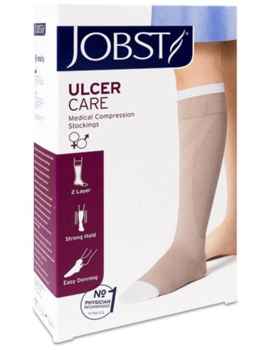 Jobst Ulcercare Media Compresión Fuerte Sin Cremallera Beige Talla Xl, 1 Ud