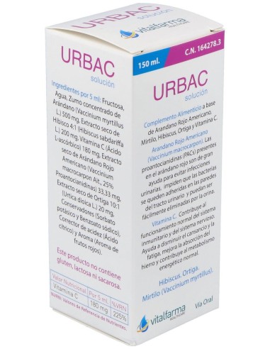 Vitalfarma Urbac Solución, 150 Ml