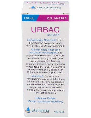 Vitalfarma Urbac Solución, 150 Ml