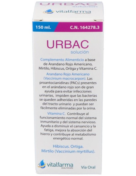 Vitalfarma Urbac Solución, 150 Ml