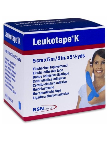 Leukotape K Azul Claro 5 Cm X 5 M, 1 Ud