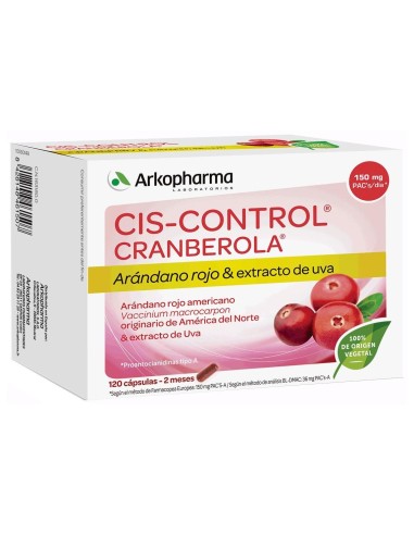 Arkopharma Cranberola Cis-Control, 120 Cápsulas
