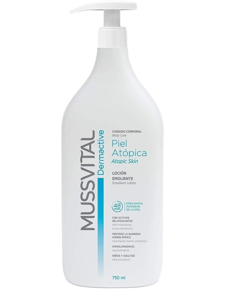 Mussvital Dermactive Loción Emoliente Para Piel Atópica, 750 Ml