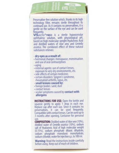 Vis Activ Neo Gotas Esteriles Gotas Oculares Humectantes 10 Ml