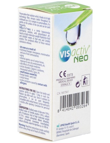 Vis Activ Neo Gotas Esteriles Gotas Oculares Humectantes 10 Ml
