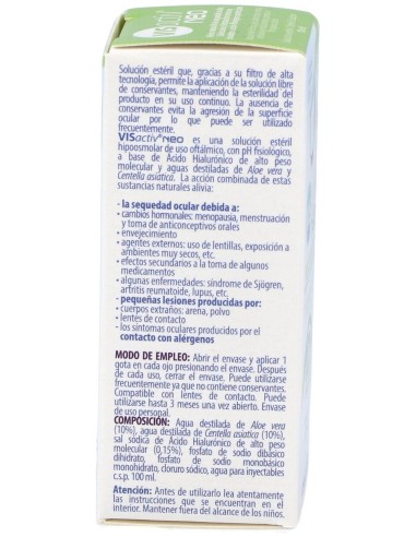 Vis Activ Neo Gotas Esteriles Gotas Oculares Humectantes 10 Ml