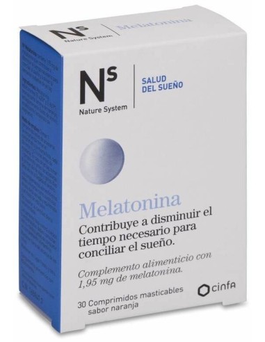 Ns Melatonina 1,95 Mg Sabor Naranja, 30 Comprimidos