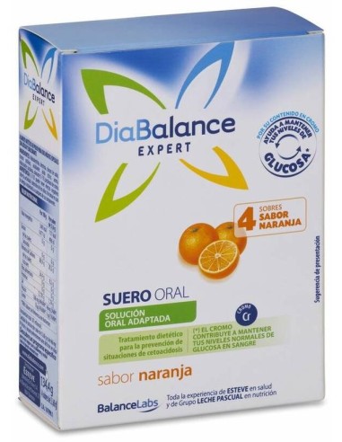 Diabalance Expert Suero Oral Naranja 4 Sobres