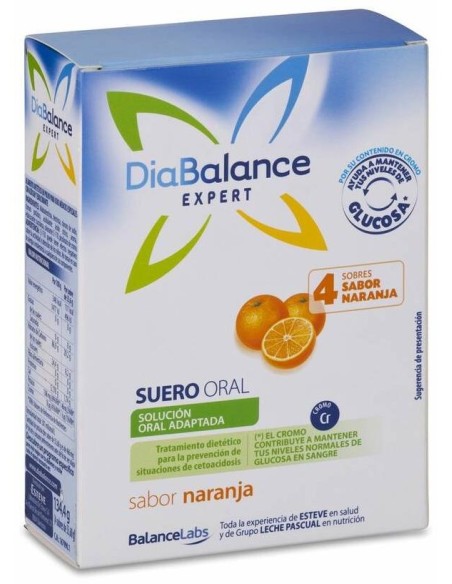 Diabalance Expert Suero Oral Naranja 4 Sobres