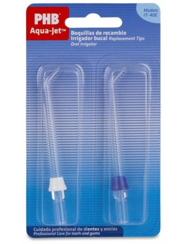 Phb Aqua Jet Boquillas De Recambio Irrigador Bucal Eléctrico, 2 Uds